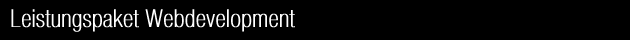 Leistungspaket Webdevelopment